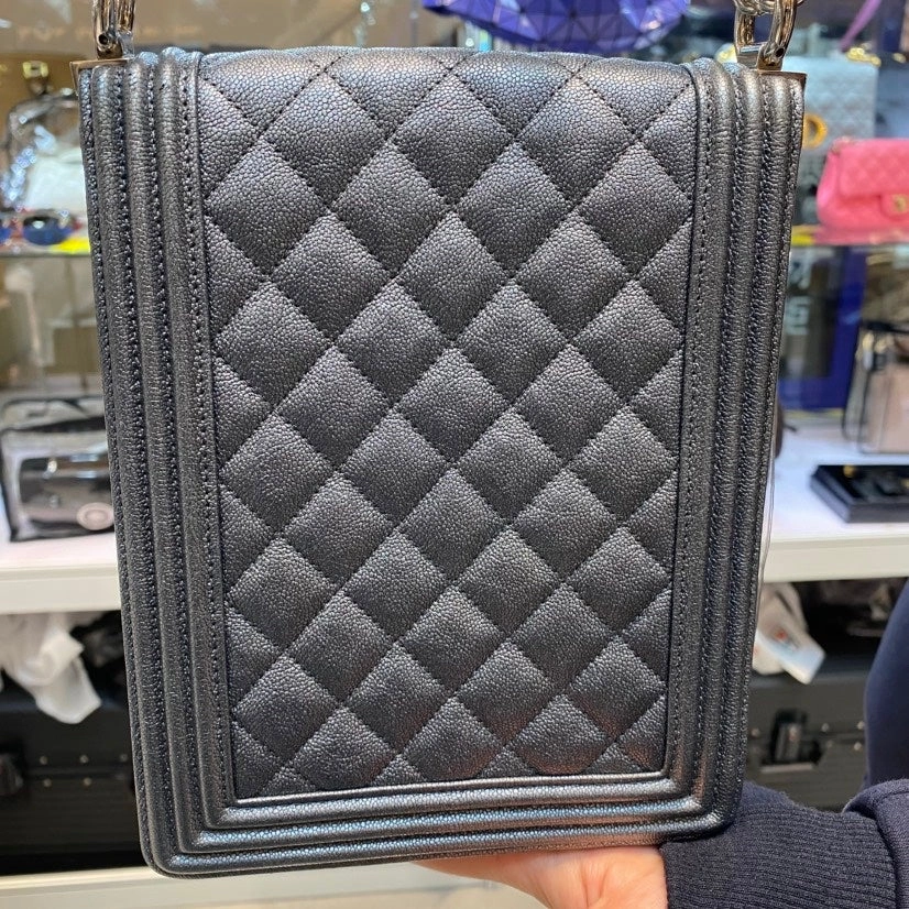 Chanel Boy Flap Bag Black Leather Shoulder Bag