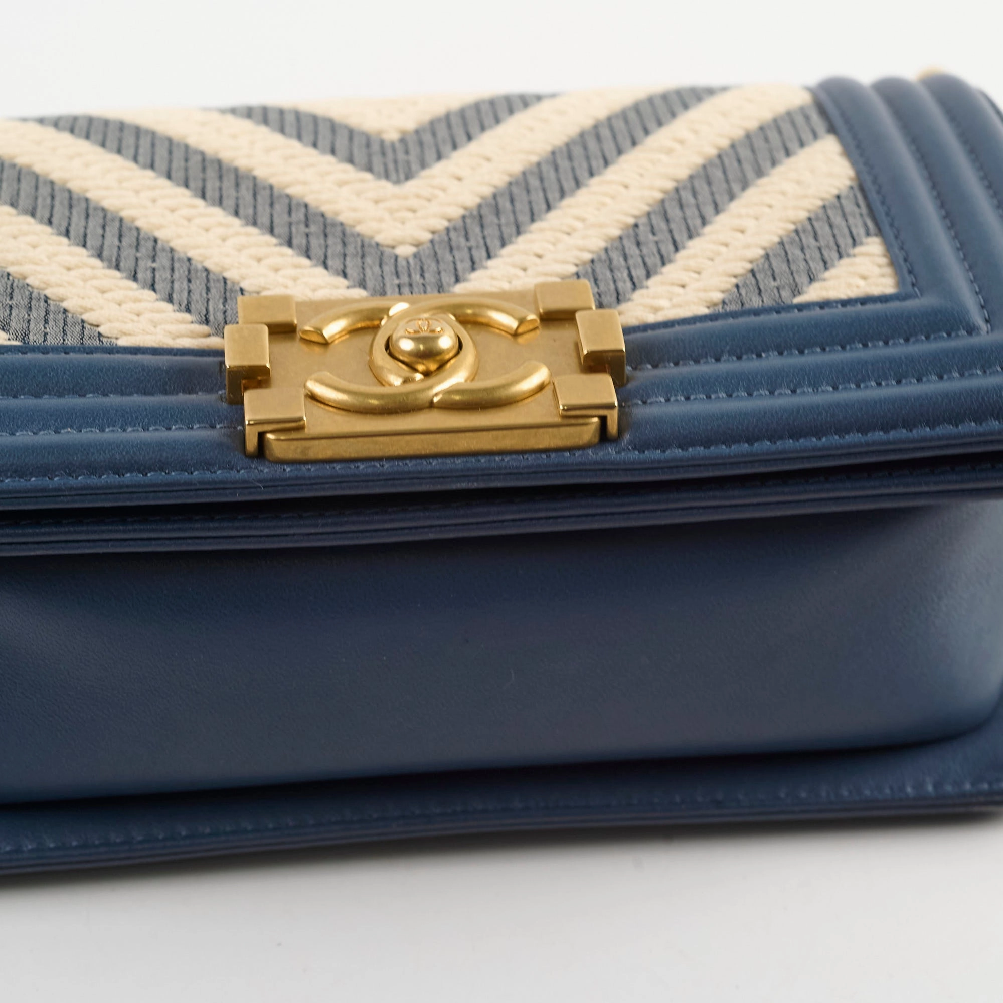 Chanel Boy Small Blue / Woven