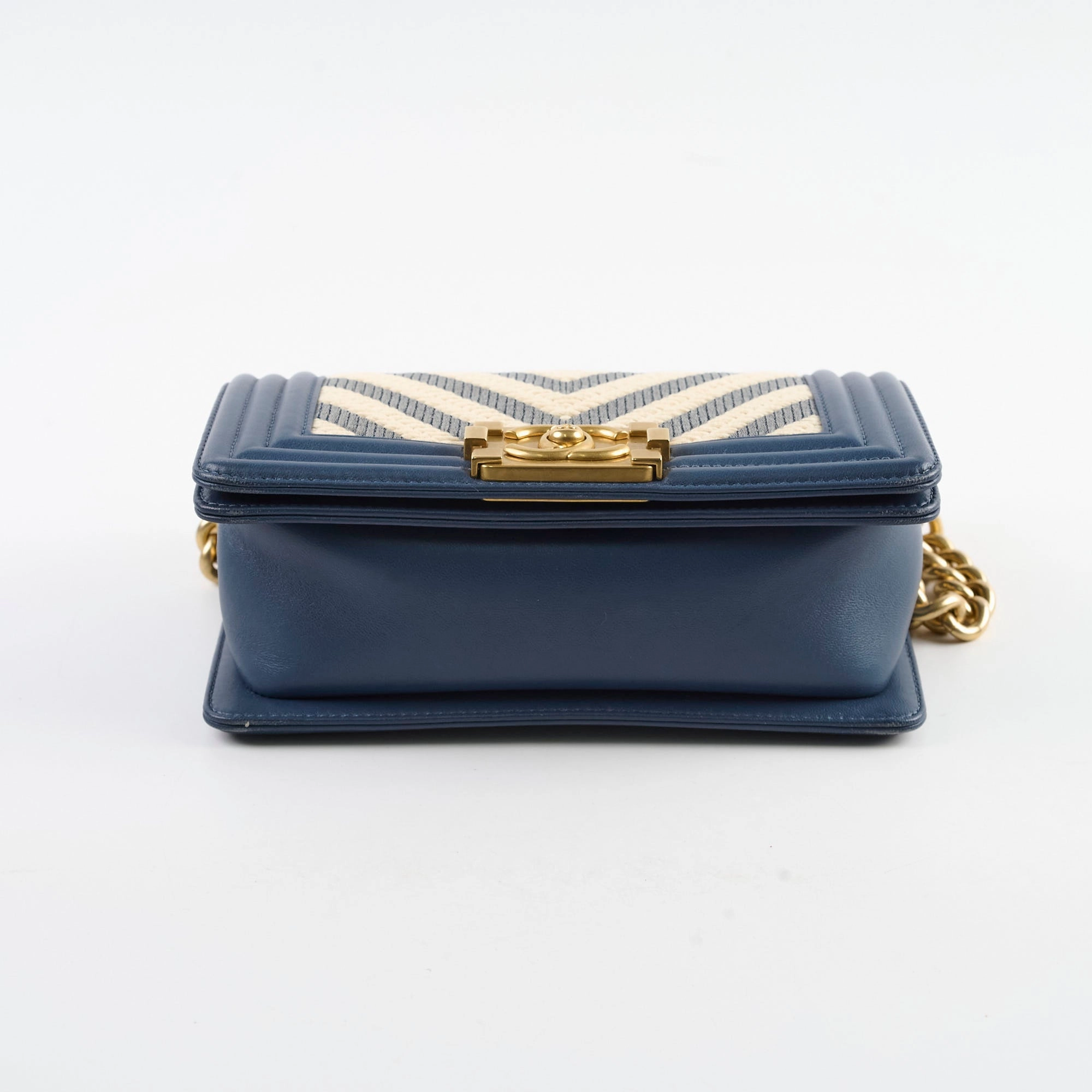 Chanel Boy Small Blue / Woven