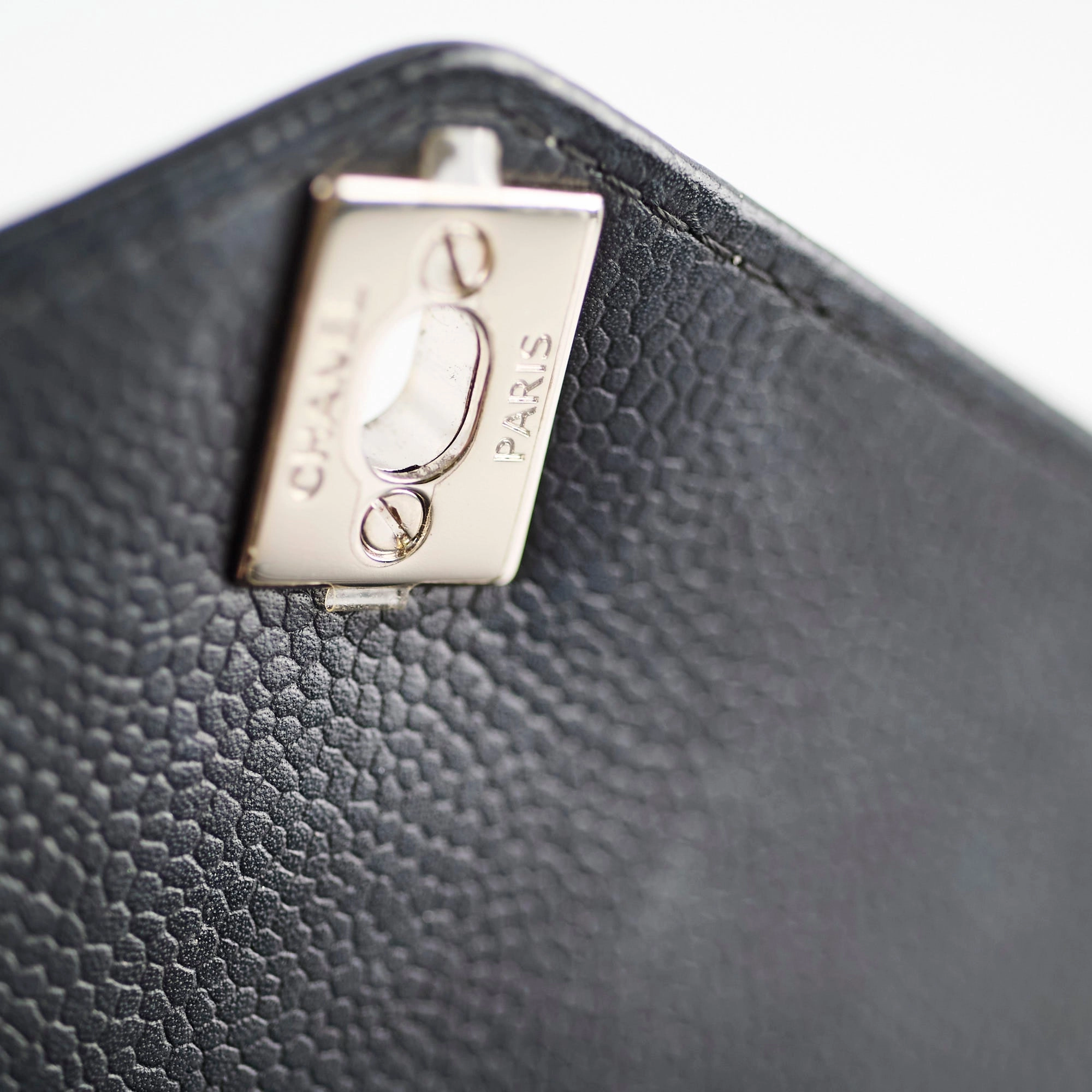Chanel Caviar Chevron Crossbody Bag Black Series 23