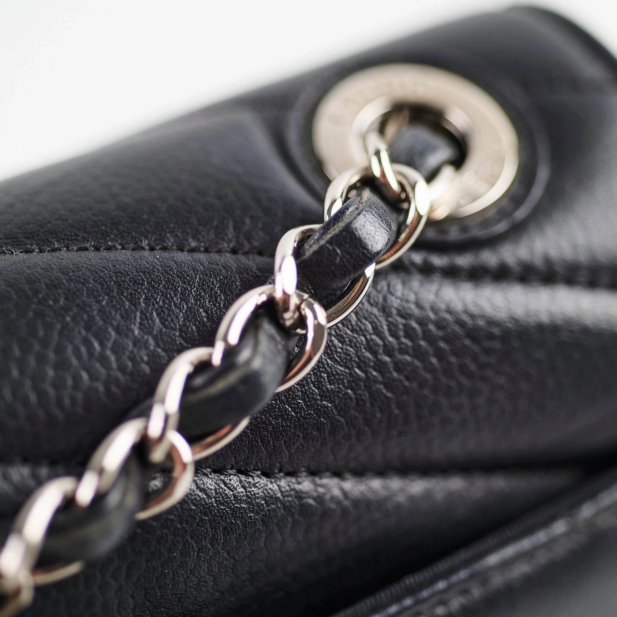 Chanel Caviar Chevron Crossbody Bag Black Series 23