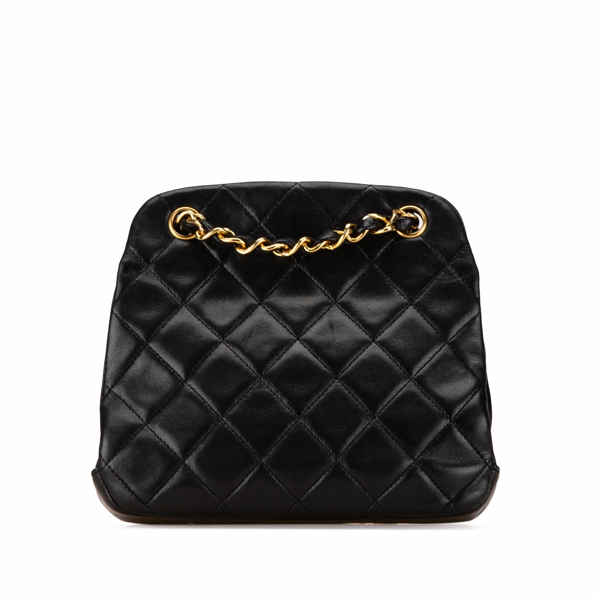 Chanel CC Quilted Lambskin Clasp Chain Shoulder Bag (21700)