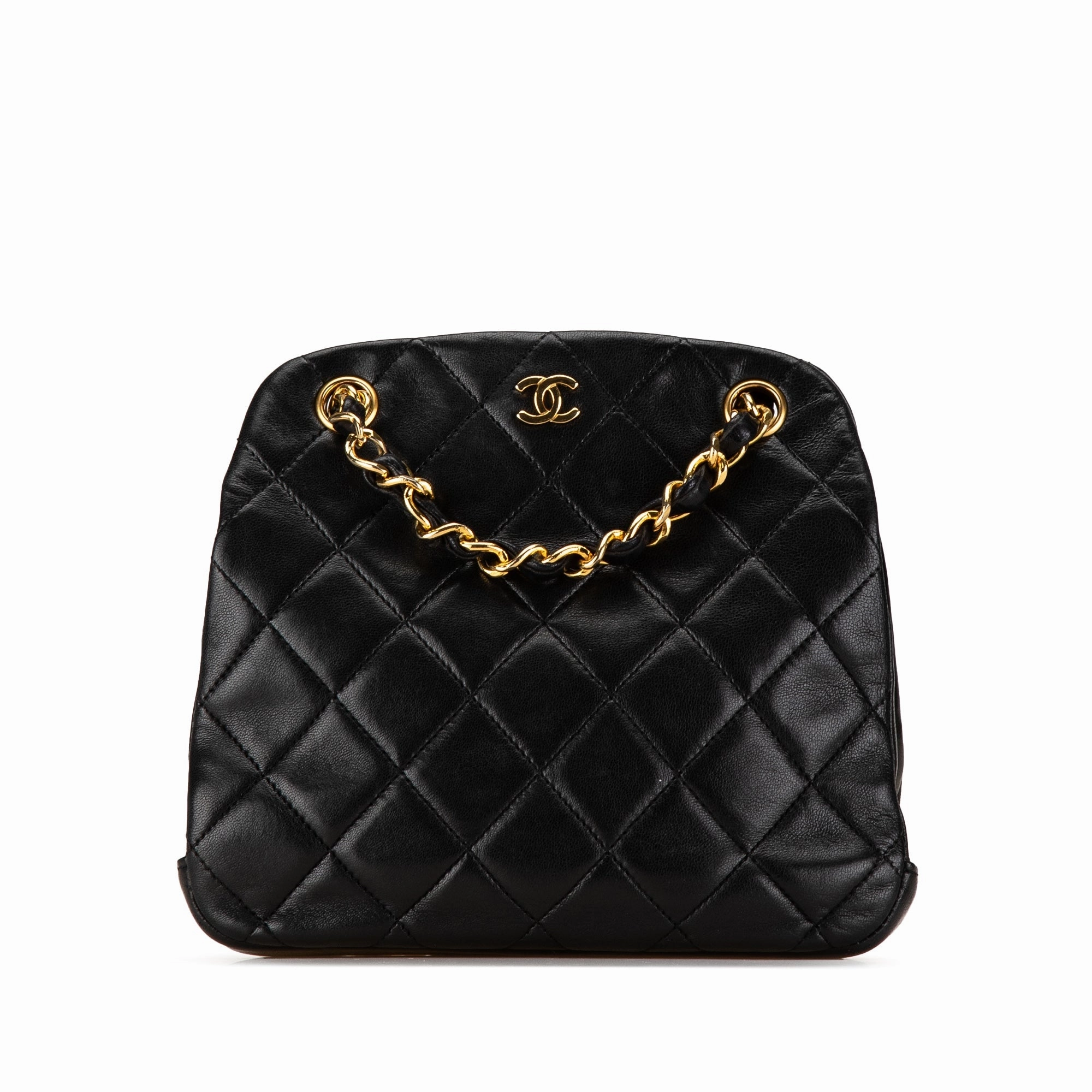 Chanel CC Quilted Lambskin Clasp Chain Shoulder Bag (21700)
