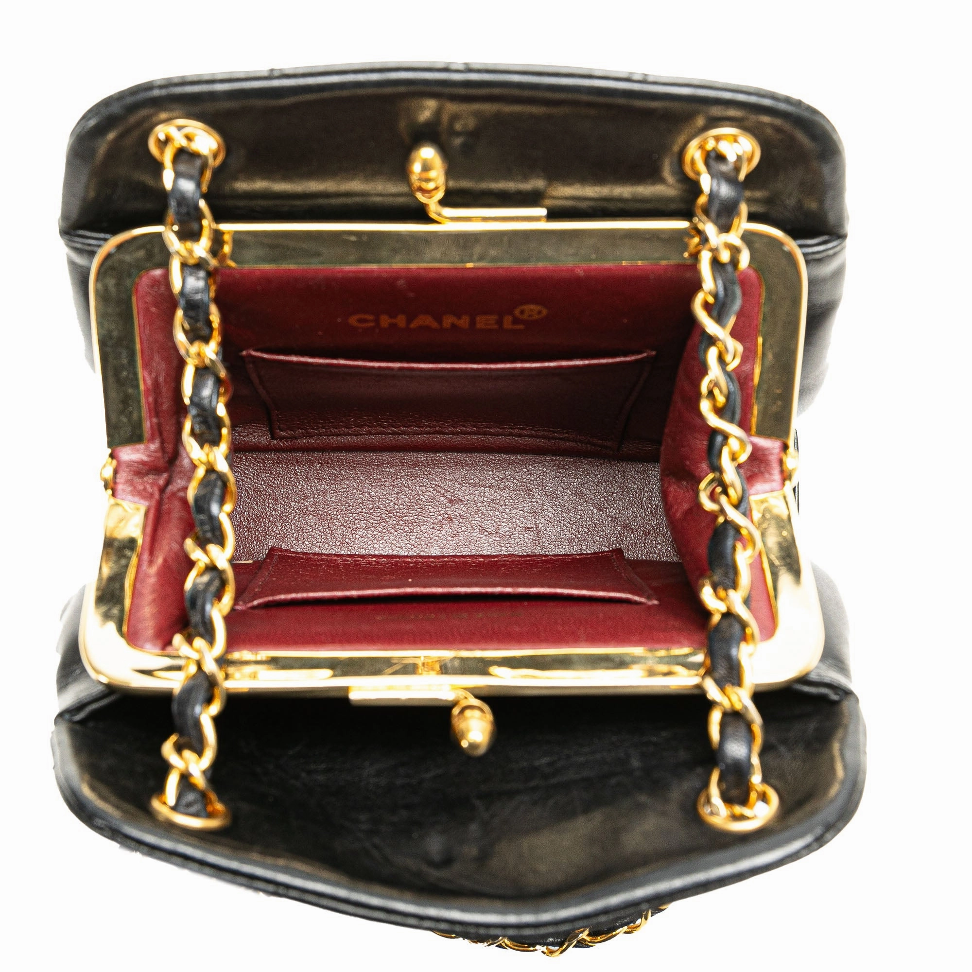 Chanel CC Quilted Lambskin Clasp Chain Shoulder Bag (21700)