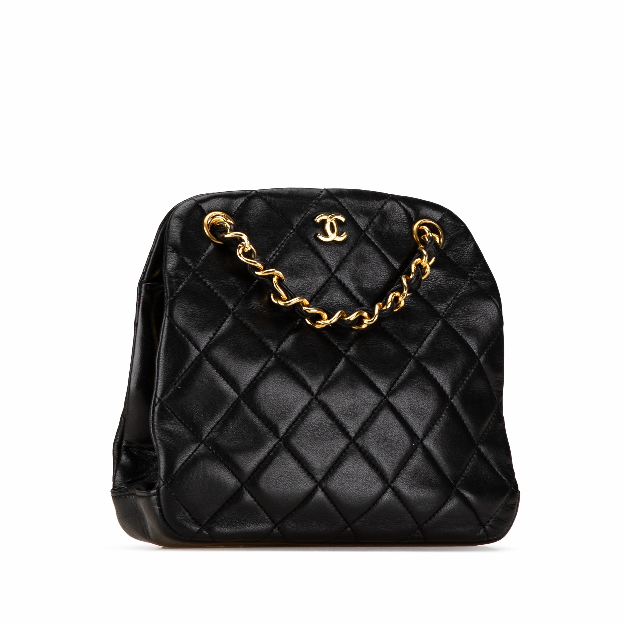 Chanel CC Quilted Lambskin Clasp Chain Shoulder Bag (21700)