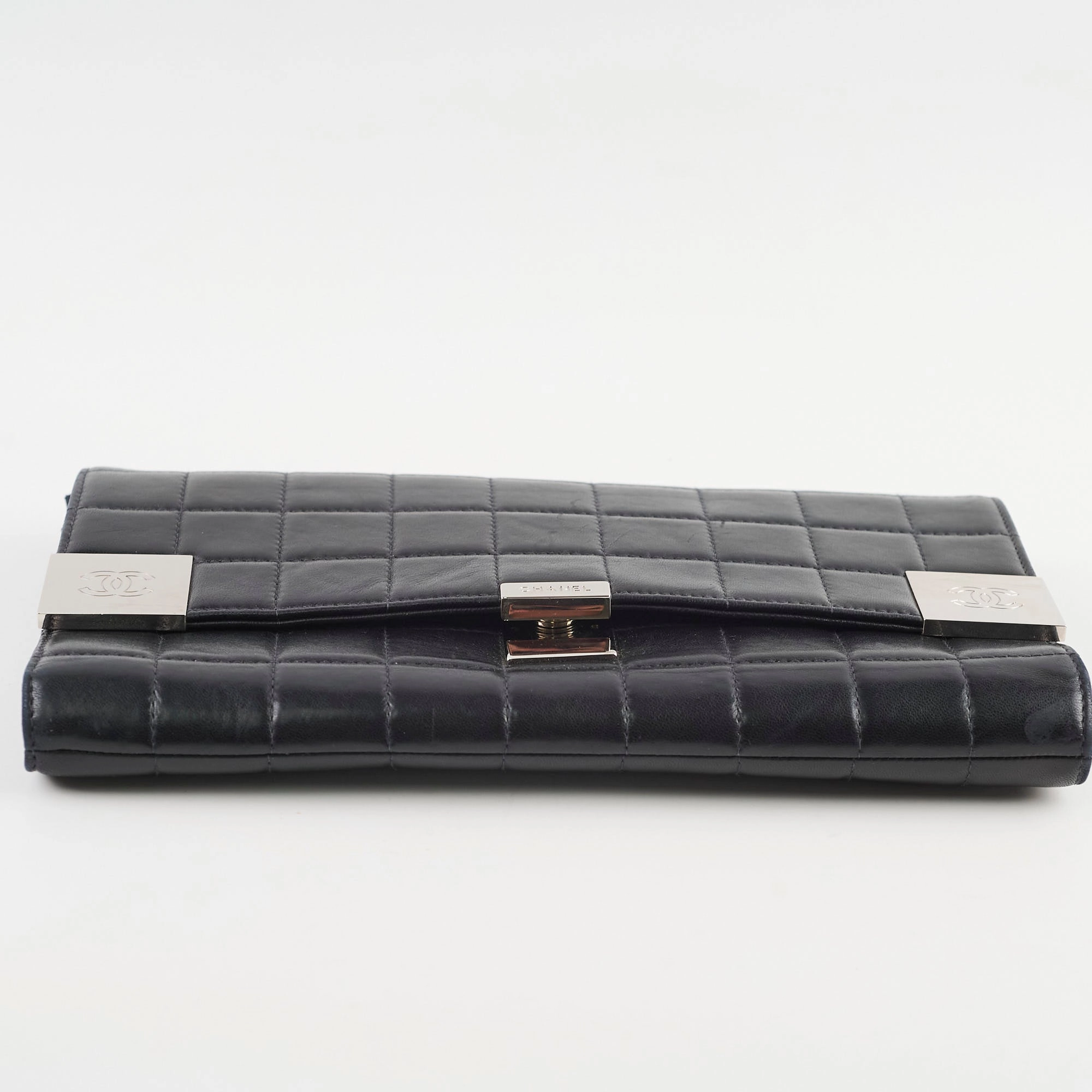 Chanel Chocolate Bar Wallet on Chain WOC Black Lambskin