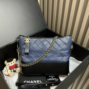 Chanel Gabrielle Navy Blue Crossbody Bag - Preloved 11601274