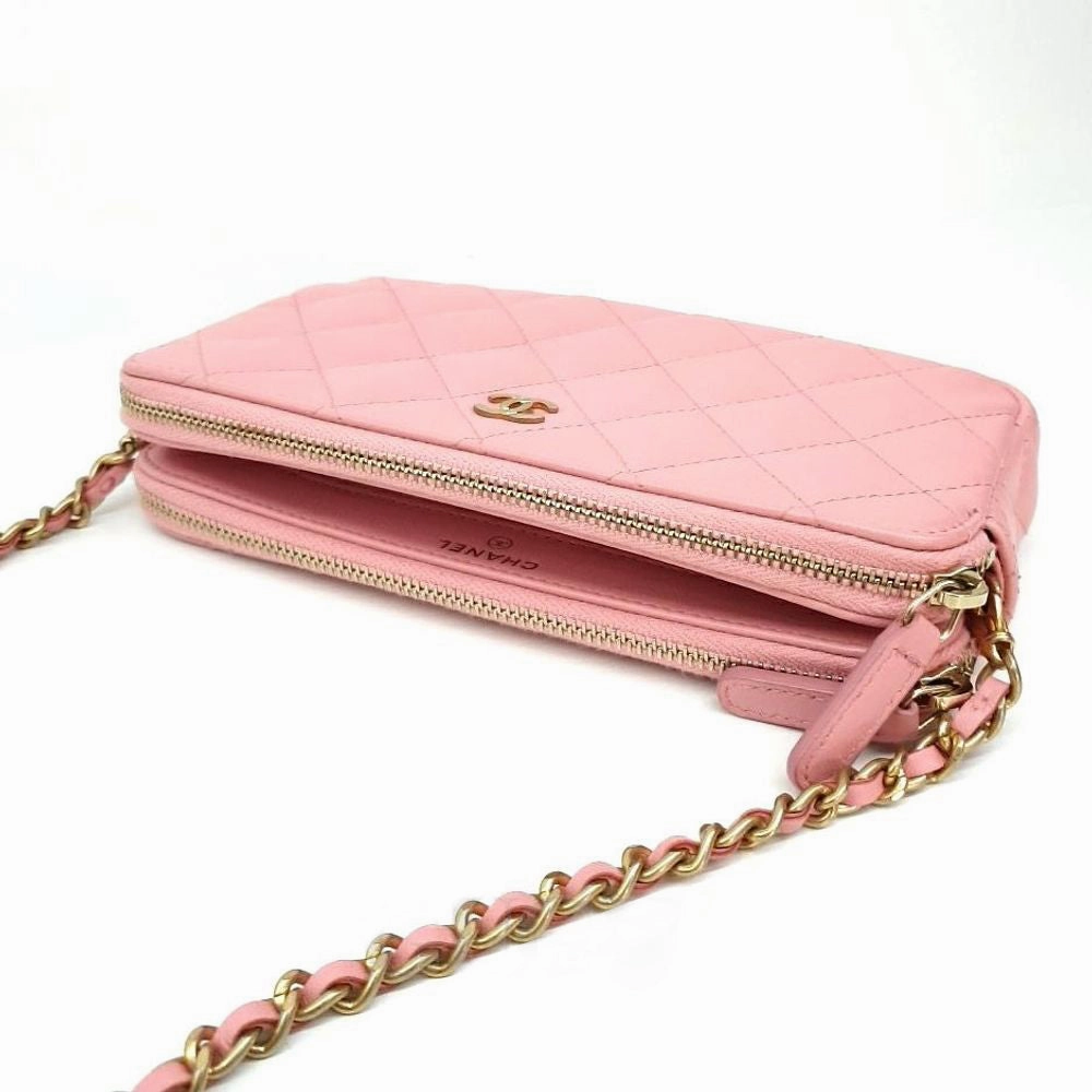 Chanel Lambskin Mini Chain Crossbody Bag (1276086)