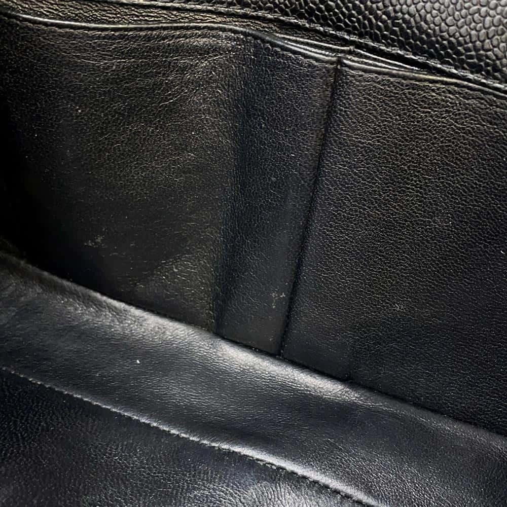 CHANEL Matelasse ChainShoulder Black Caviar Leather