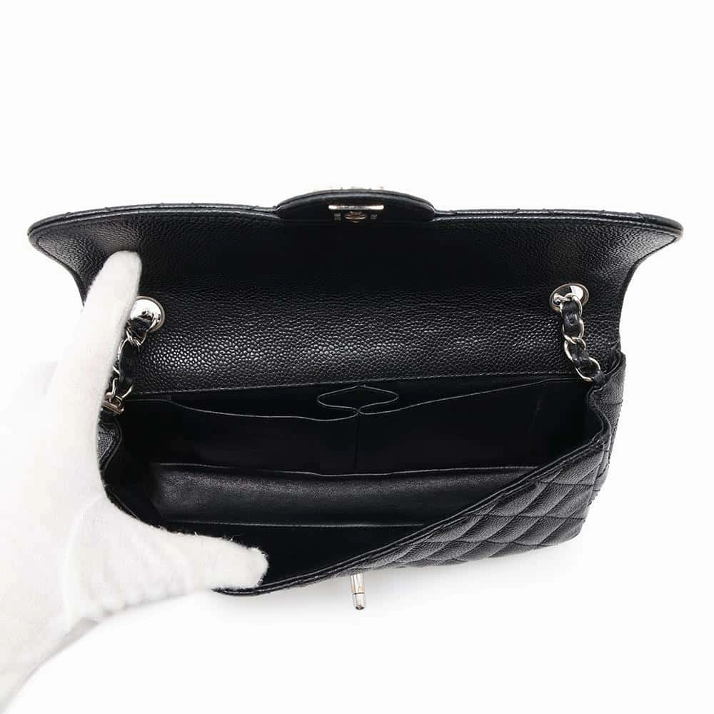 CHANEL Matelasse ChainShoulder Black Caviar Leather