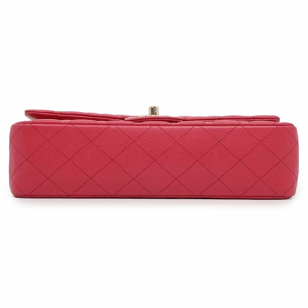 CHANEL Matelasse Double Flap ChainShoulder Bag PinkA01112 Caviar Leather Size 25