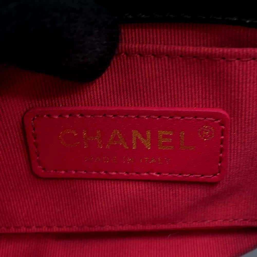 CHANEL Matelasse  Flap Bag ChainShoulder Bag BlackAS2833 Calf Leather Size Mini