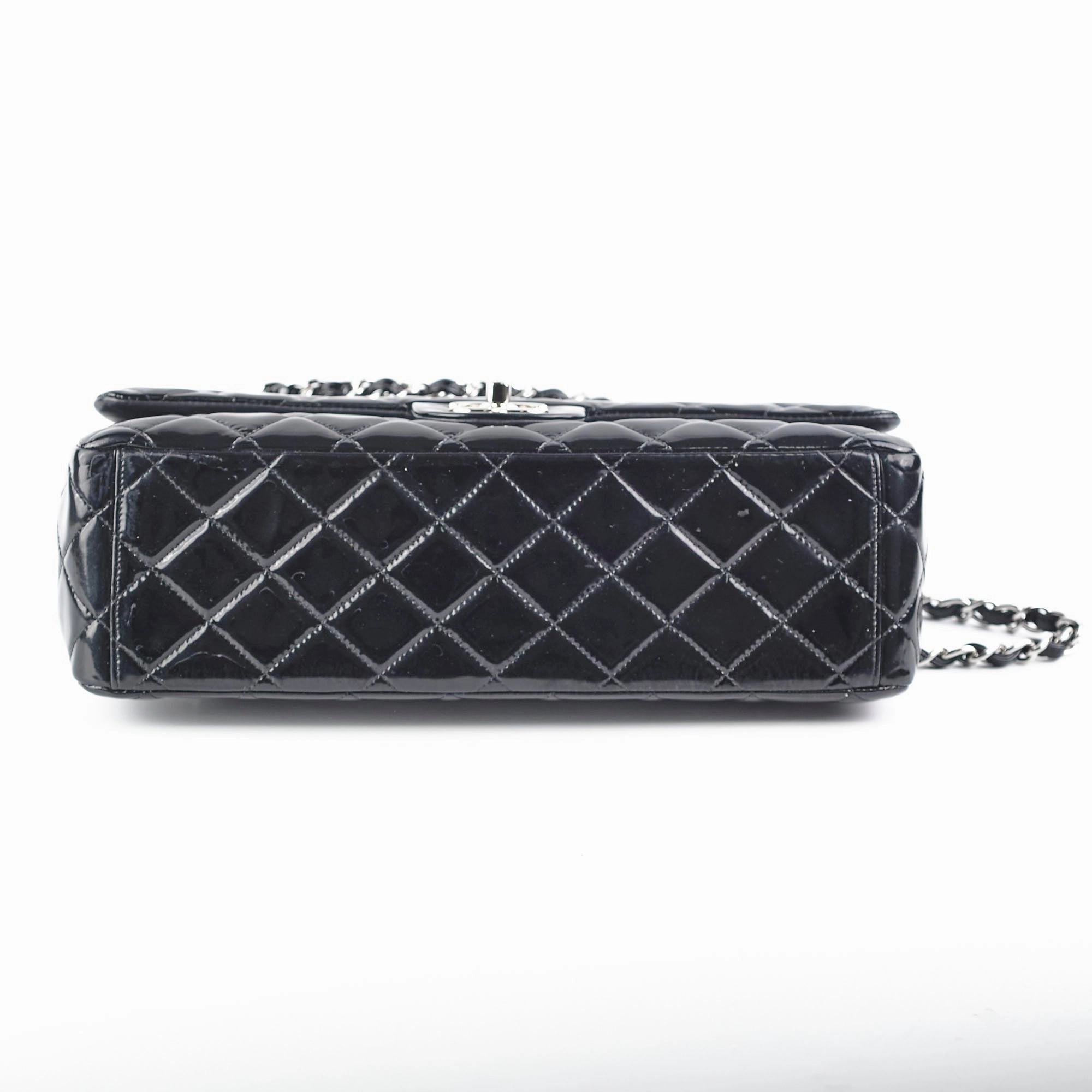 Chanel Maxi Patent Flap Black 20 Series