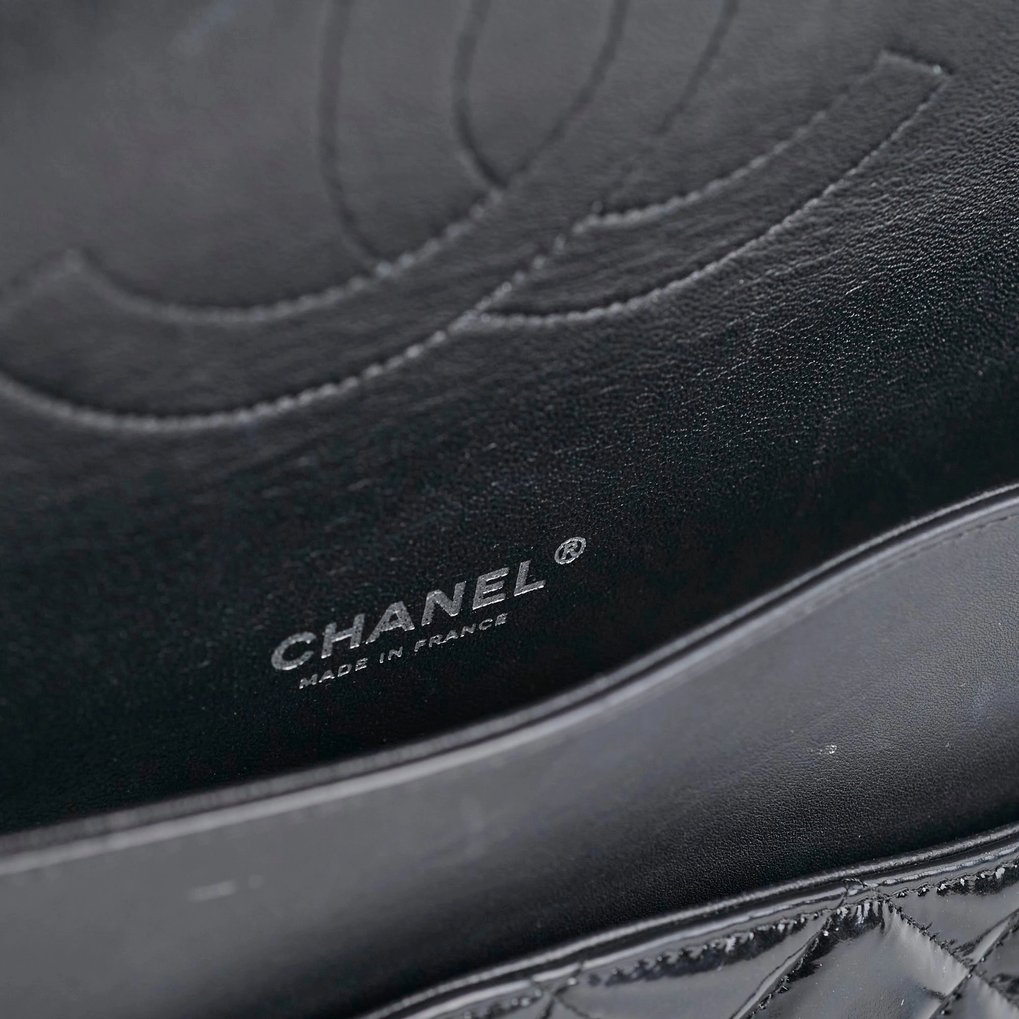 Chanel Maxi Patent Flap Black 20 Series