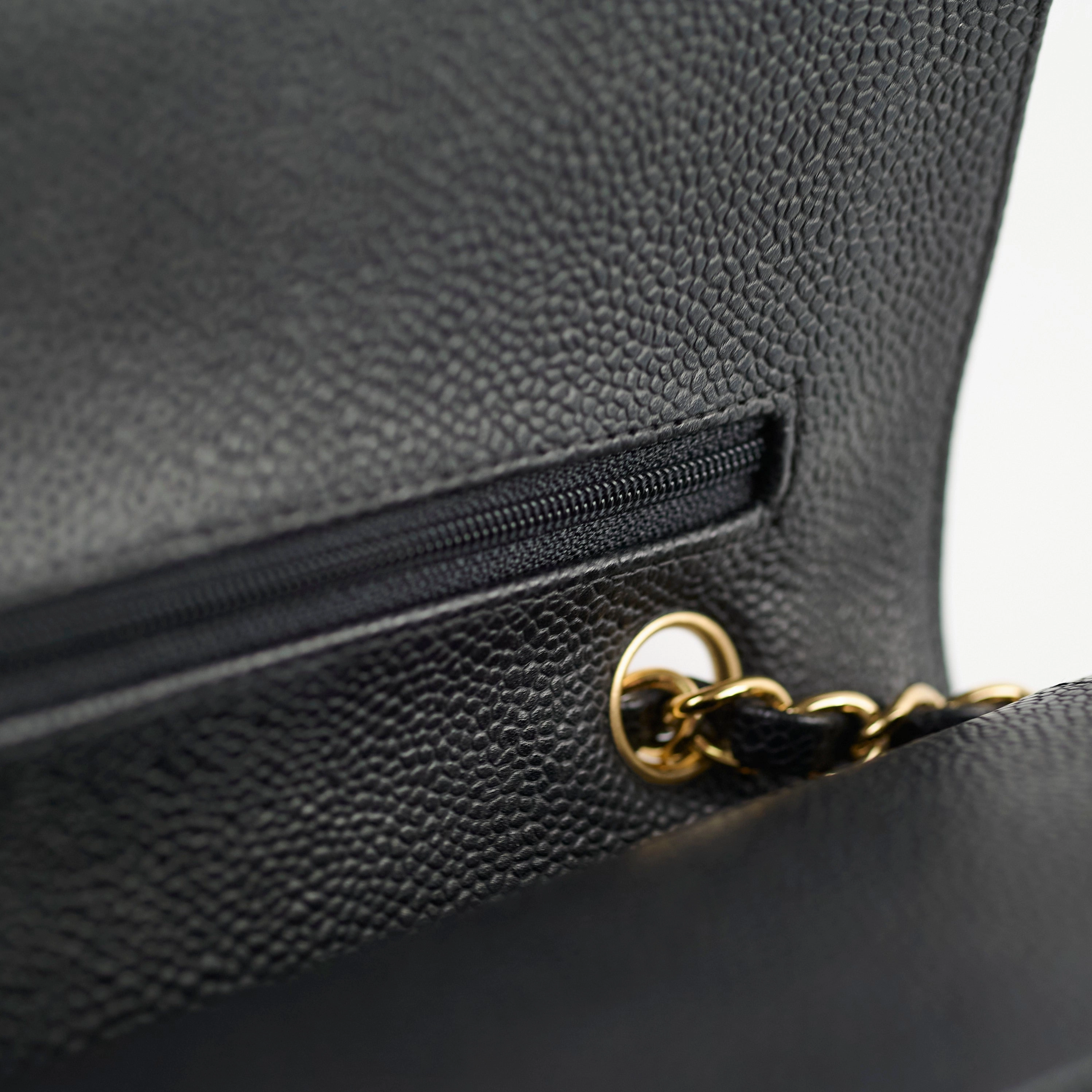 Chanel Medium/Large Caviar 24k Double Classic Flap Black