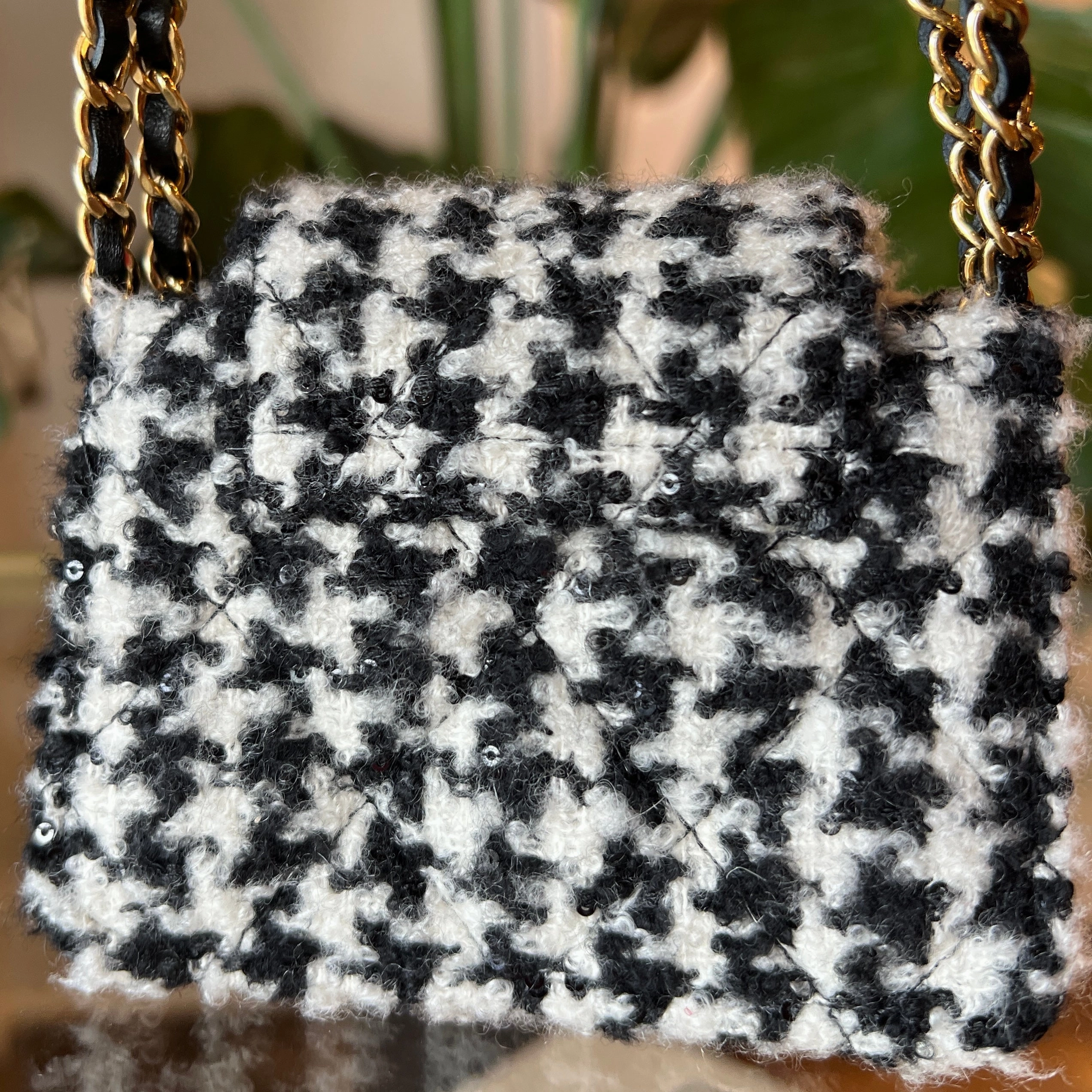 CHANEL Mini CC Tweed Houndstooth Flap bag