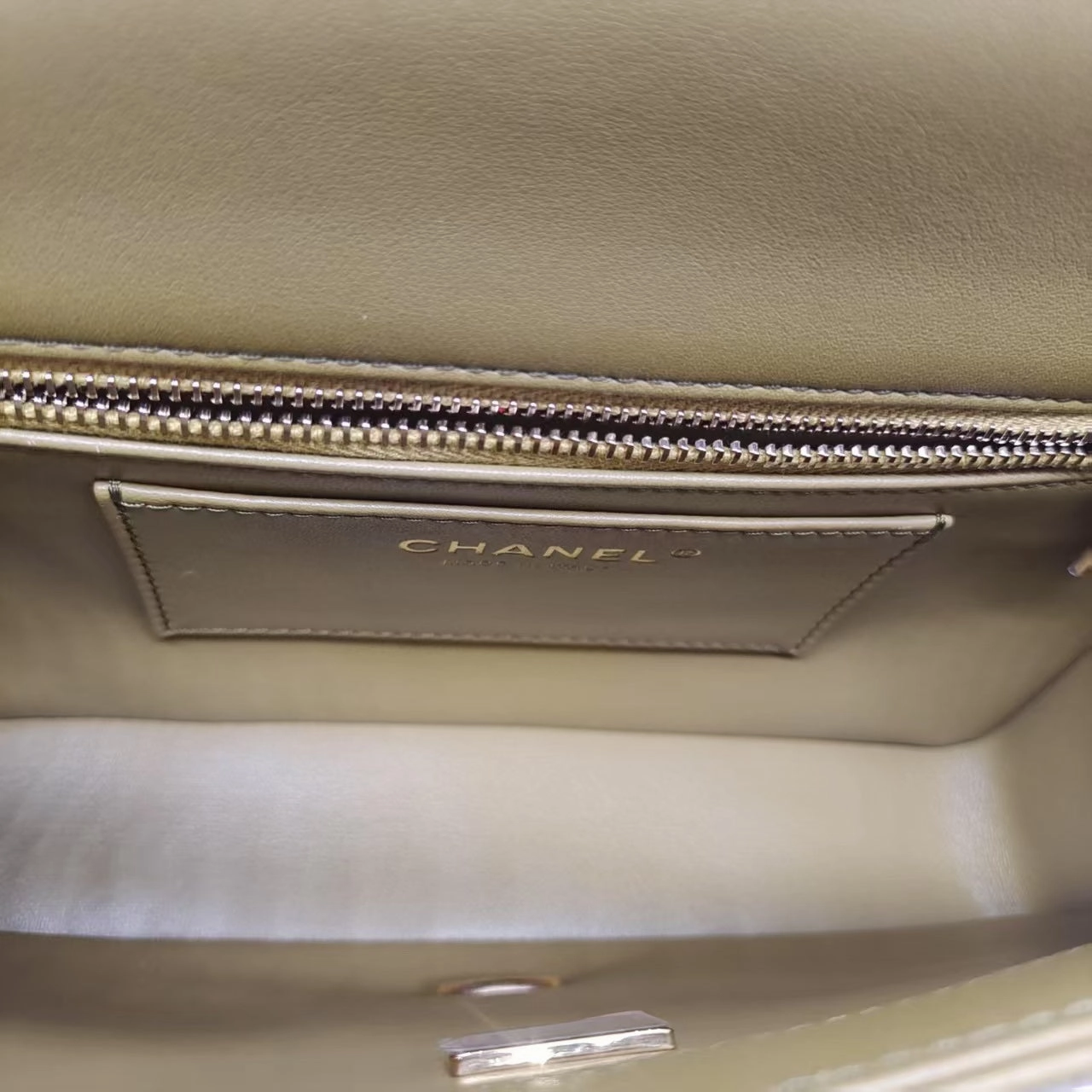 Chanel Mini Flap Olive Green Quilted Leather Shoulder Bag