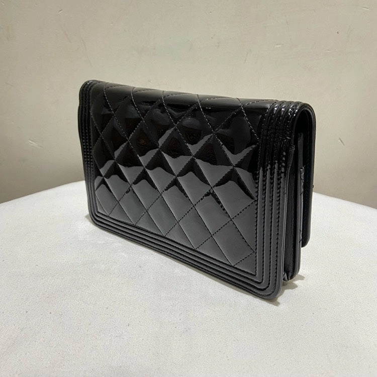 Chanel Patent Leather Black WOC Crossbody Bag