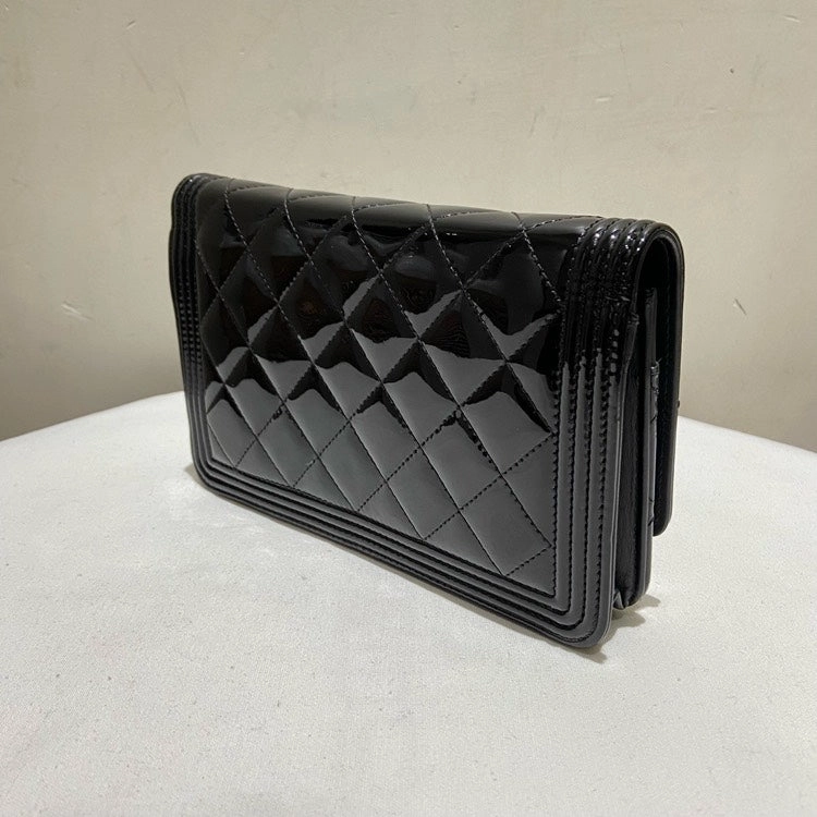 Chanel Patent Leather Black WOC Crossbody Bag