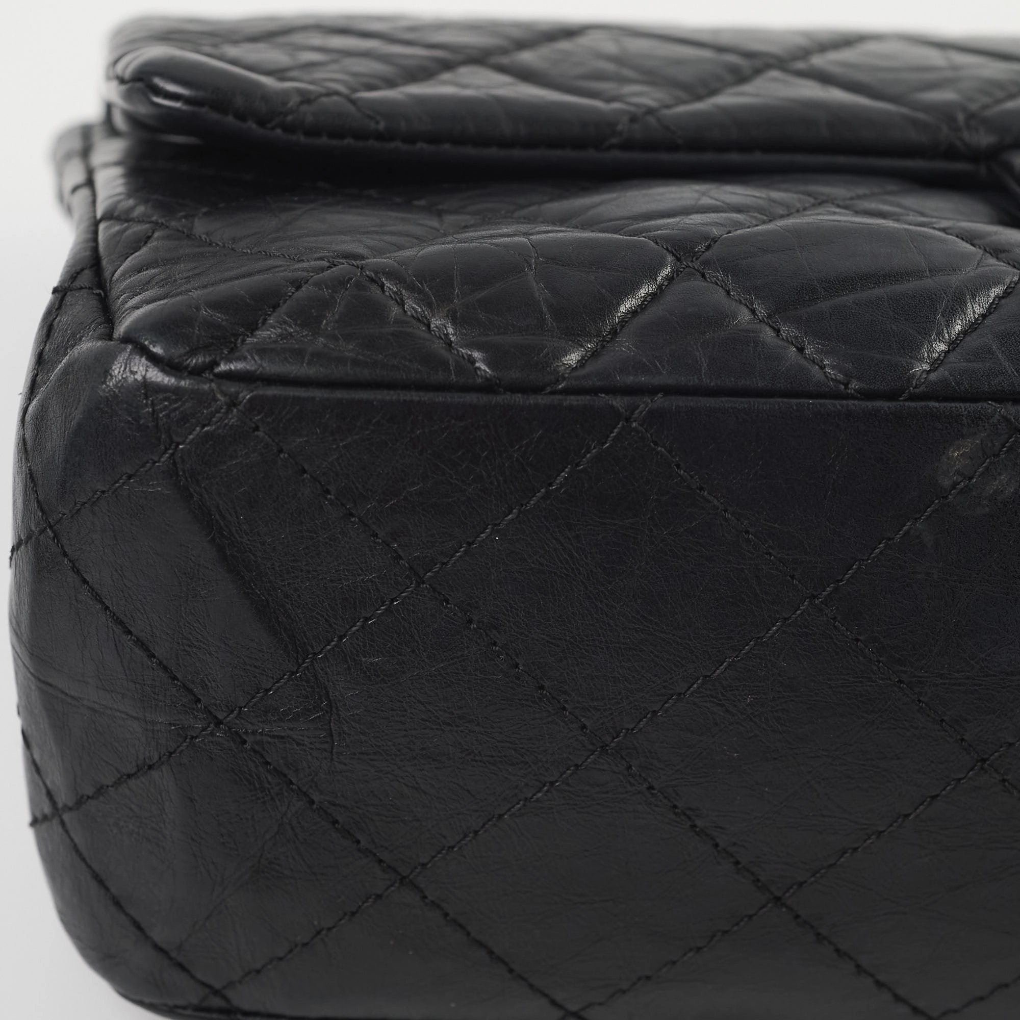 Chanel Reissue 2.55 Large (227 size) Black Calfskin RHW