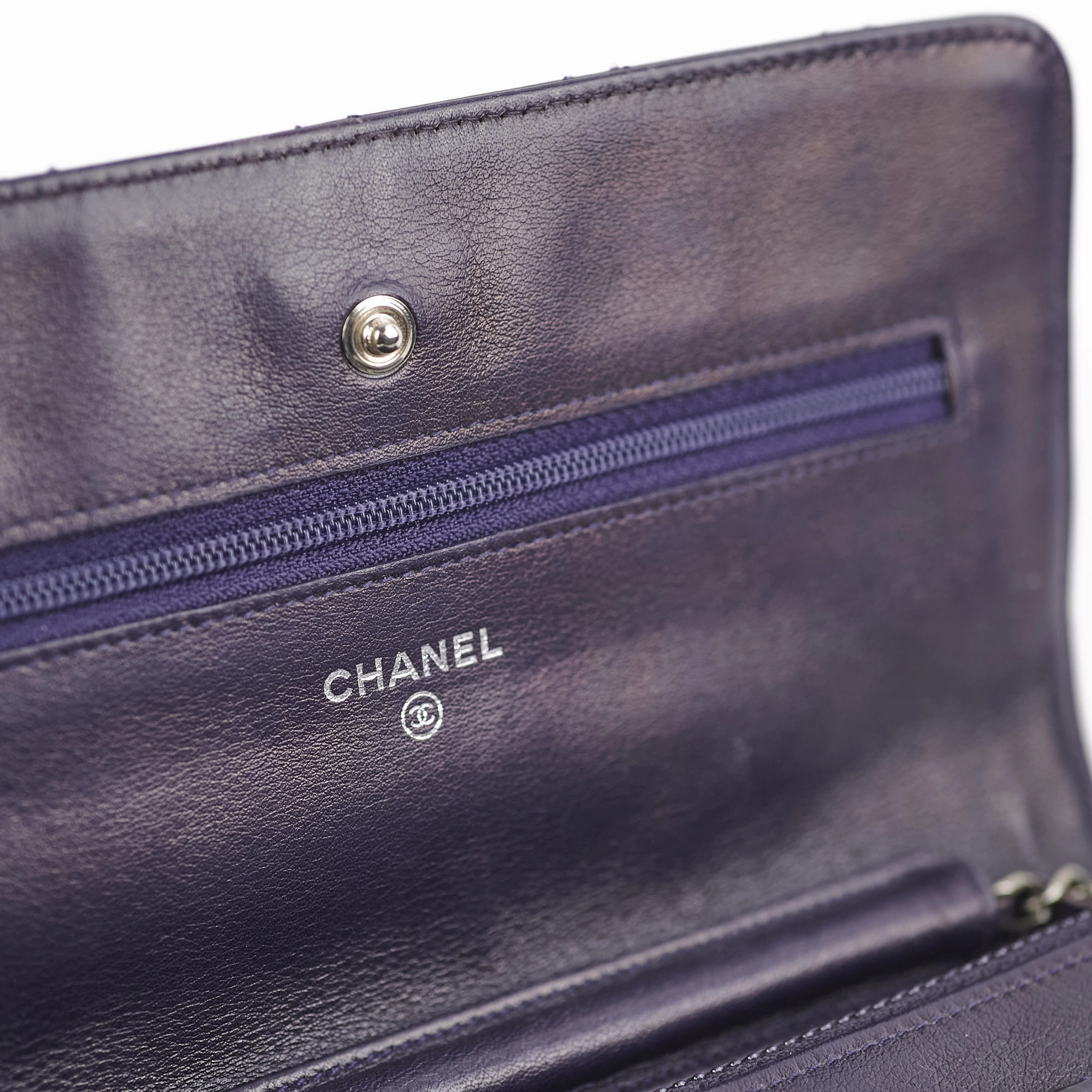 Chanel Reissue Patent Wallet On Chain WOC Purple