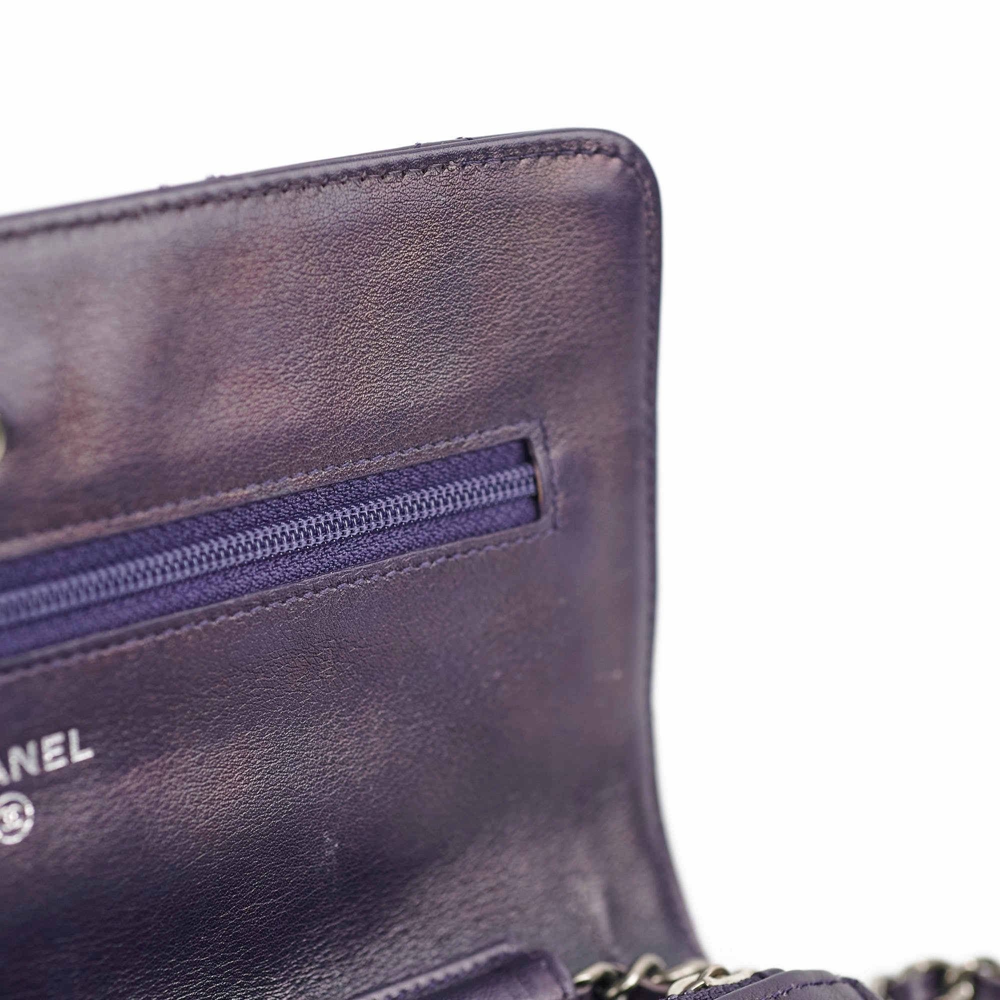 Chanel Reissue Patent Wallet On Chain WOC Purple