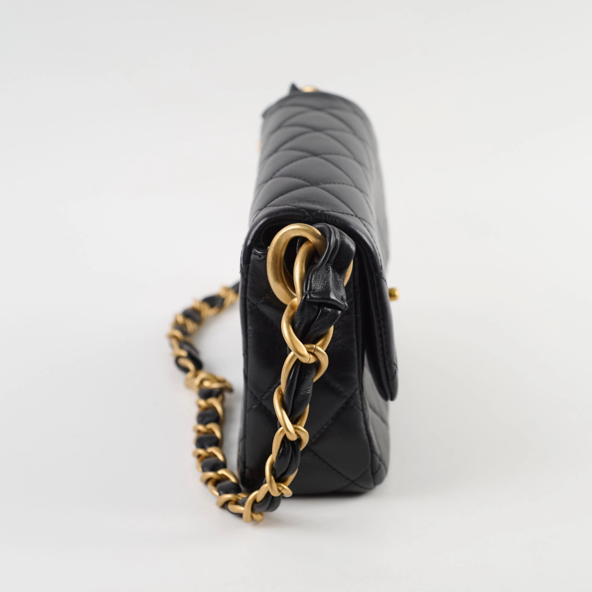 Chanel Seasonal Shoulder Bag Lambskin Black