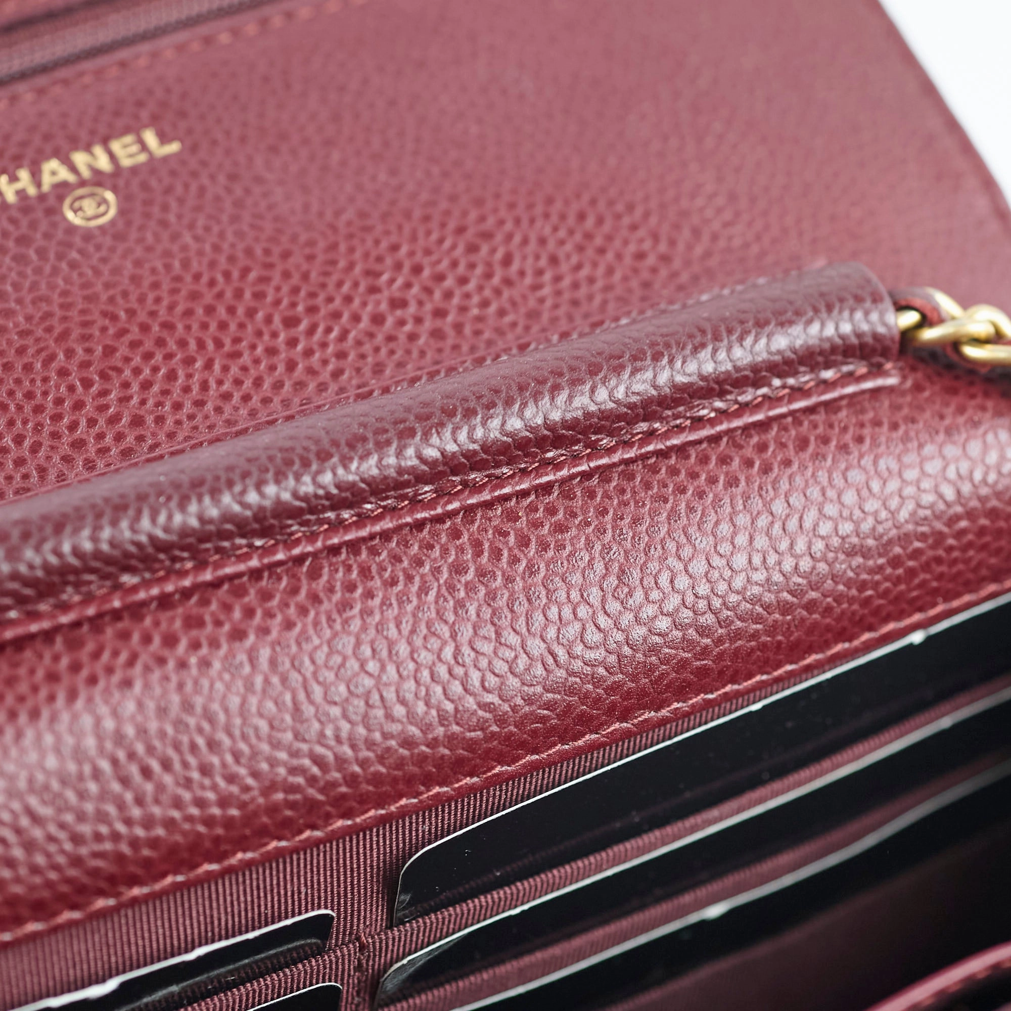 Chanel Wallet On Chain WOC Caviar Burgundy
