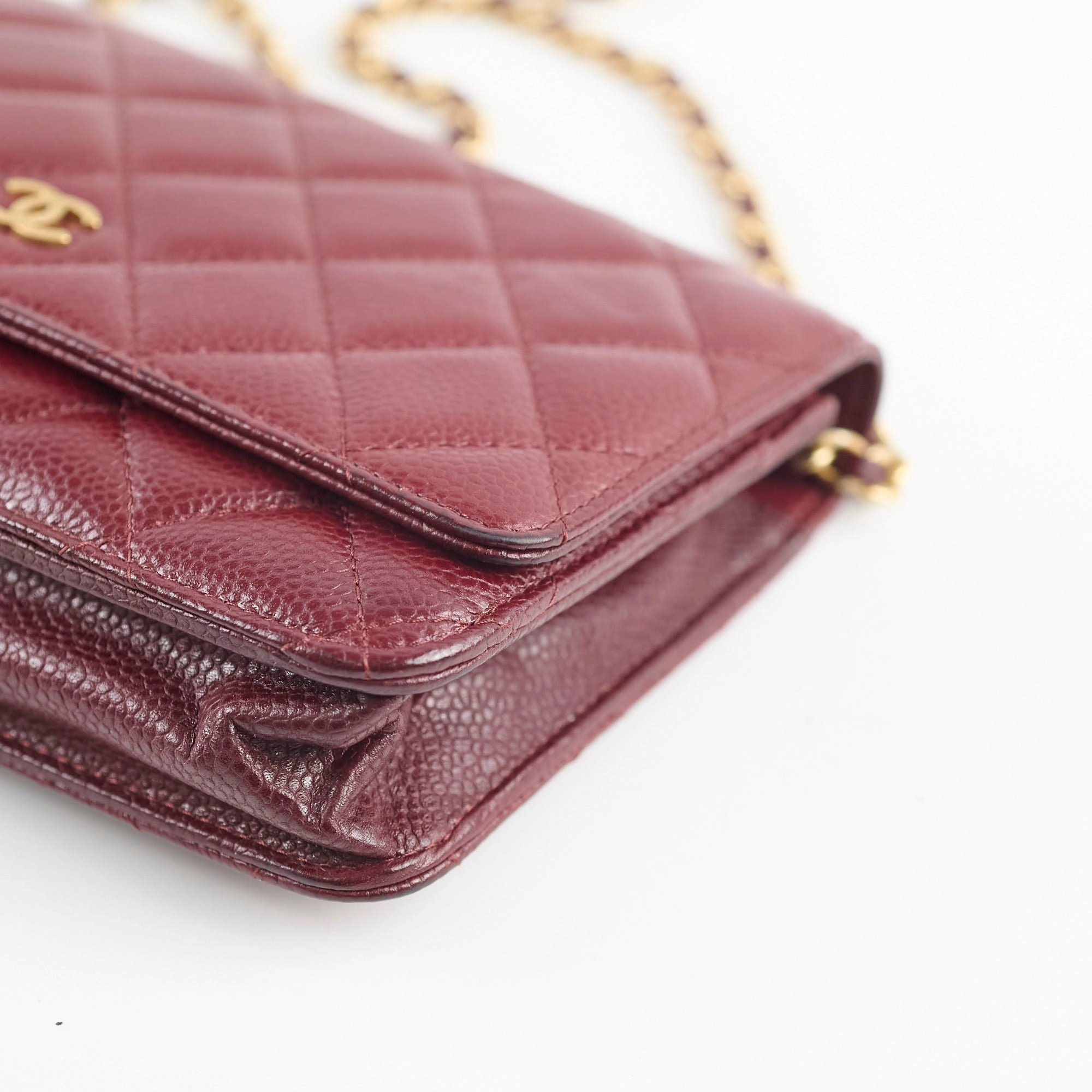 Chanel Wallet On Chain WOC Caviar Burgundy