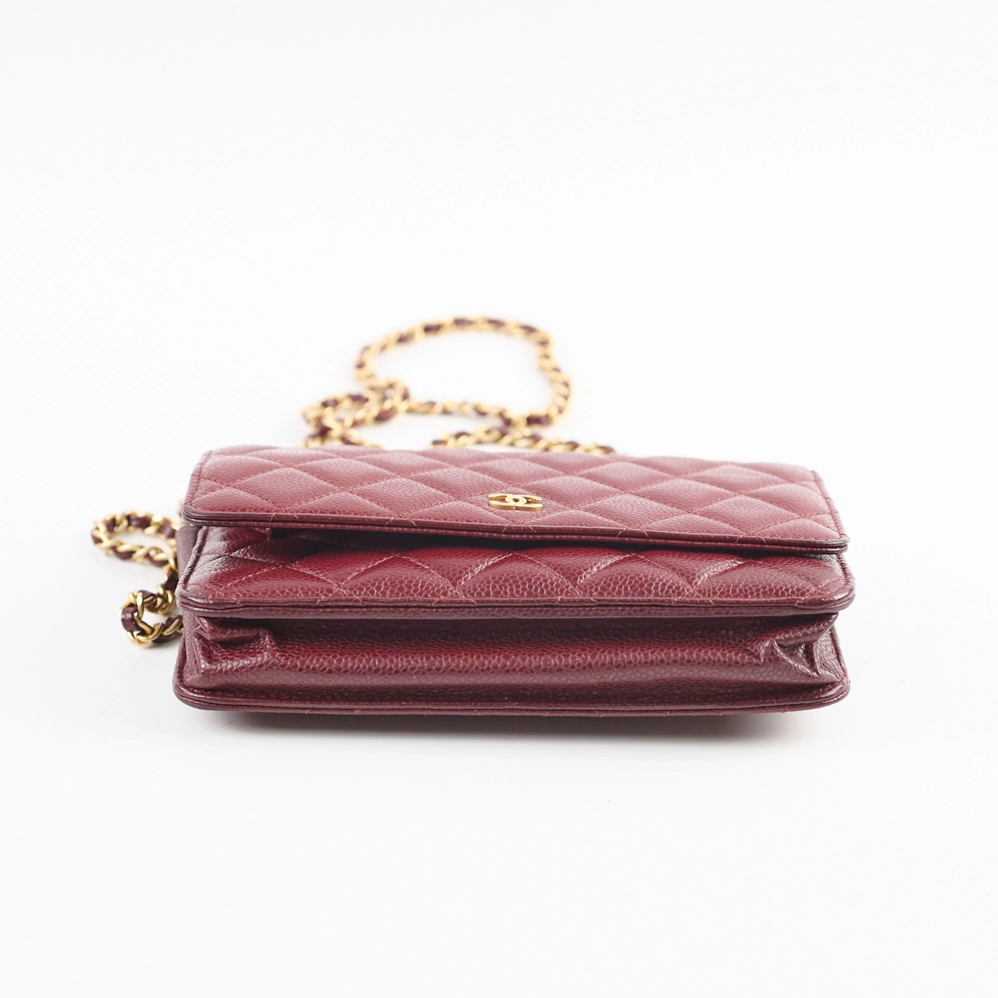 Chanel Wallet On Chain WOC Caviar Burgundy