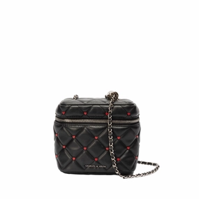 Charles & Keith Nezu Quilted Heart Crossbody Bag