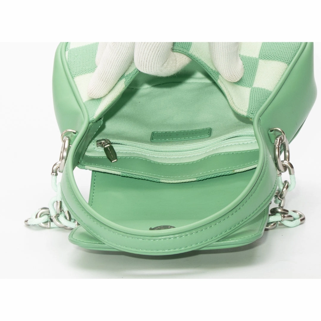 Charles & Keith Shiloh Checkerboard Top Handle Bag