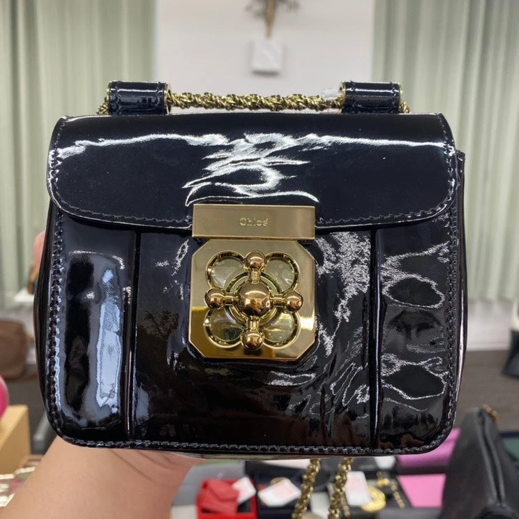 Chlo Preloved A7847 Crossbody Bag Black Leather