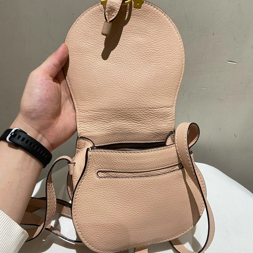 Chloe Marcie Mini Blush Leather Crossbody Bag