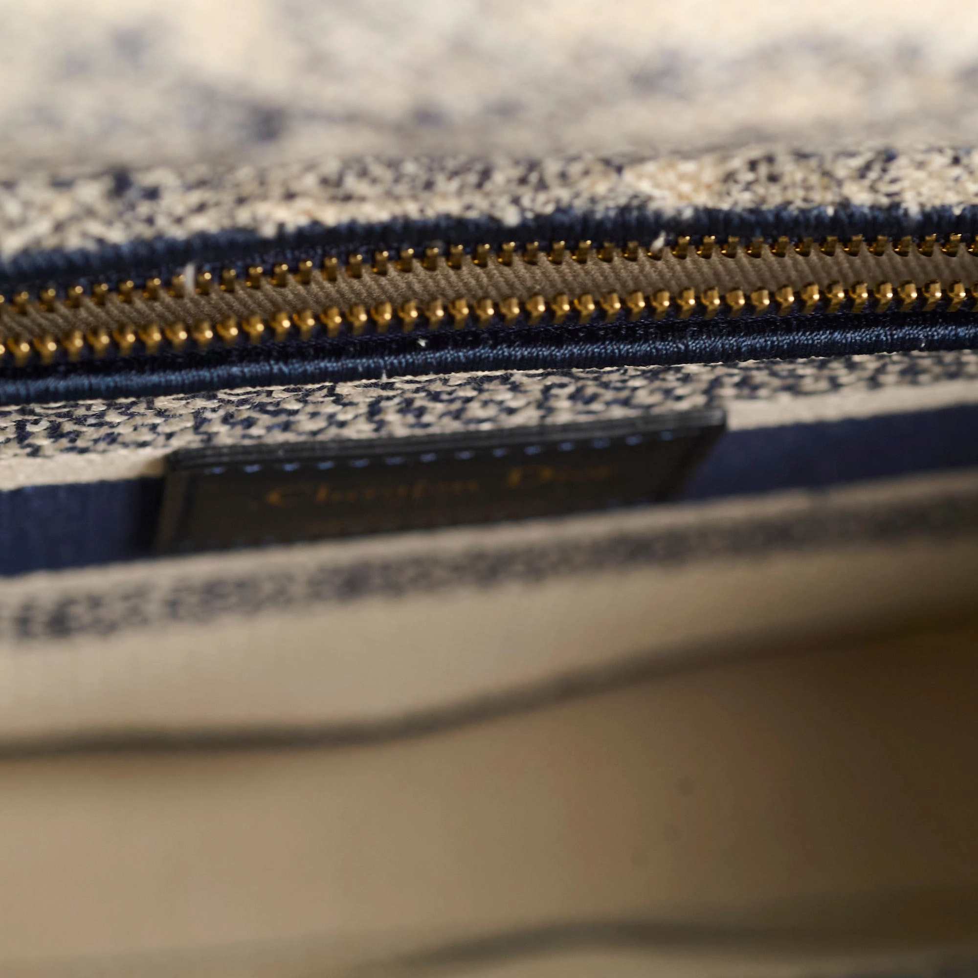 Christian Dior Medium Lady D-Lite Bag Blue/White