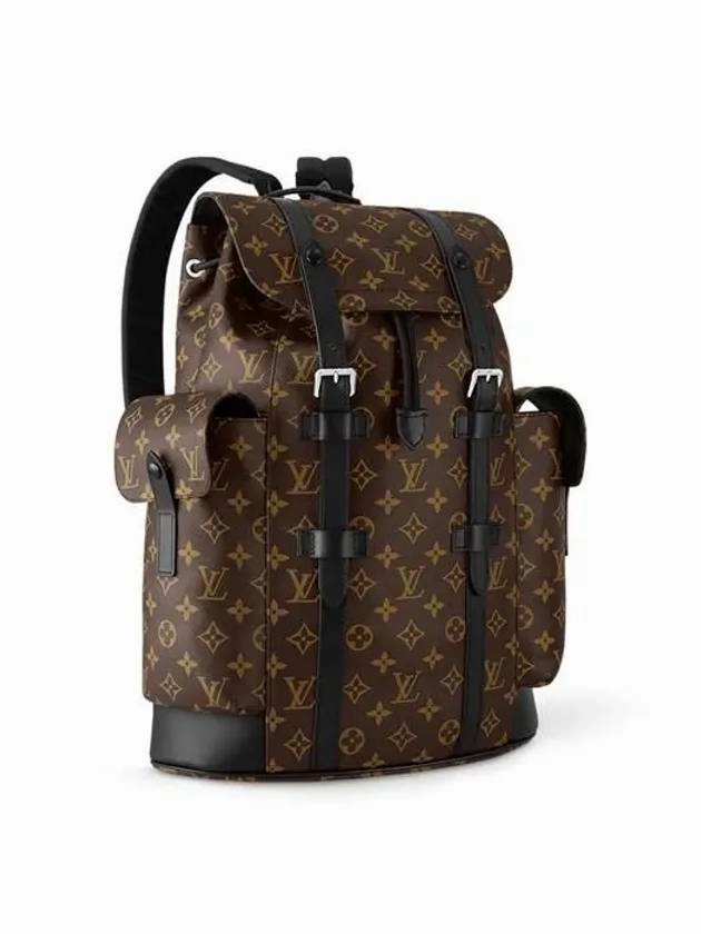Christopher MM Monogram Macassar Canvas Backpack Brown