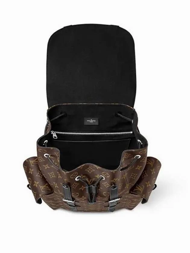 Christopher MM Monogram Macassar Canvas Backpack Brown