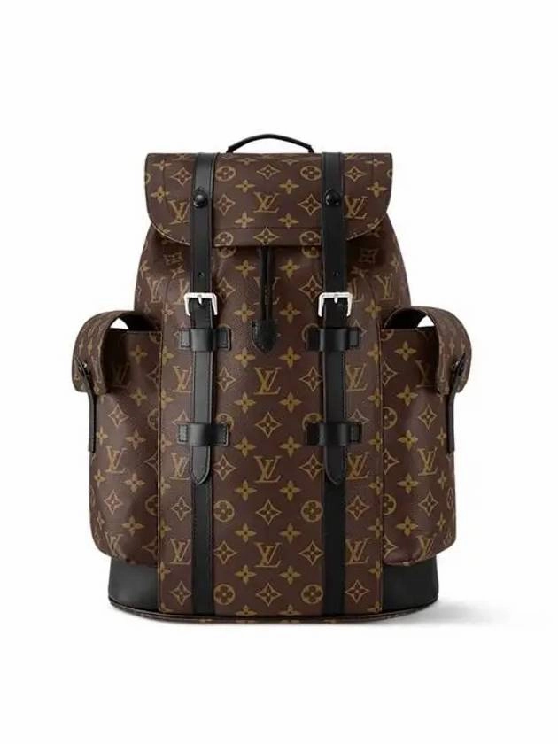 Christopher MM Monogram Macassar Canvas Backpack Brown