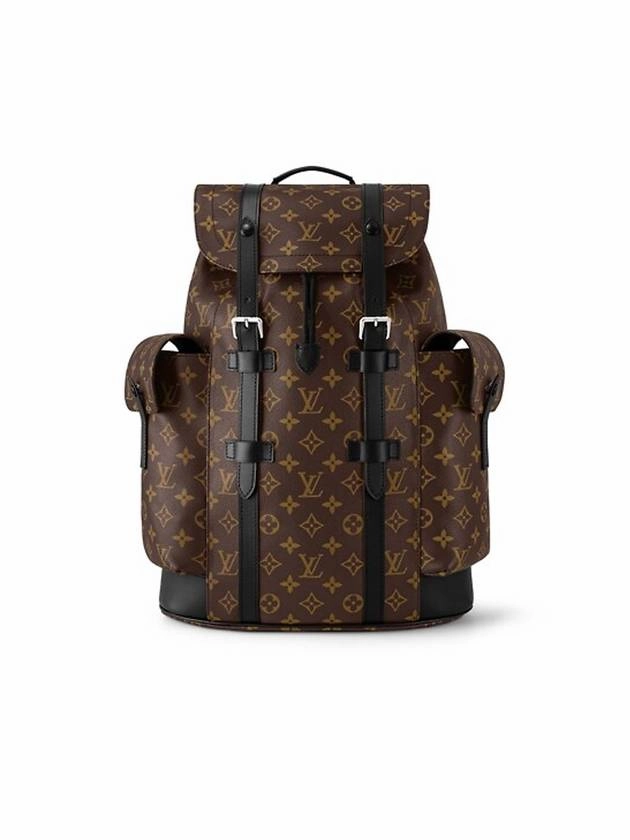 Christopher MM Monogram Macassar Canvas Backpack Brown