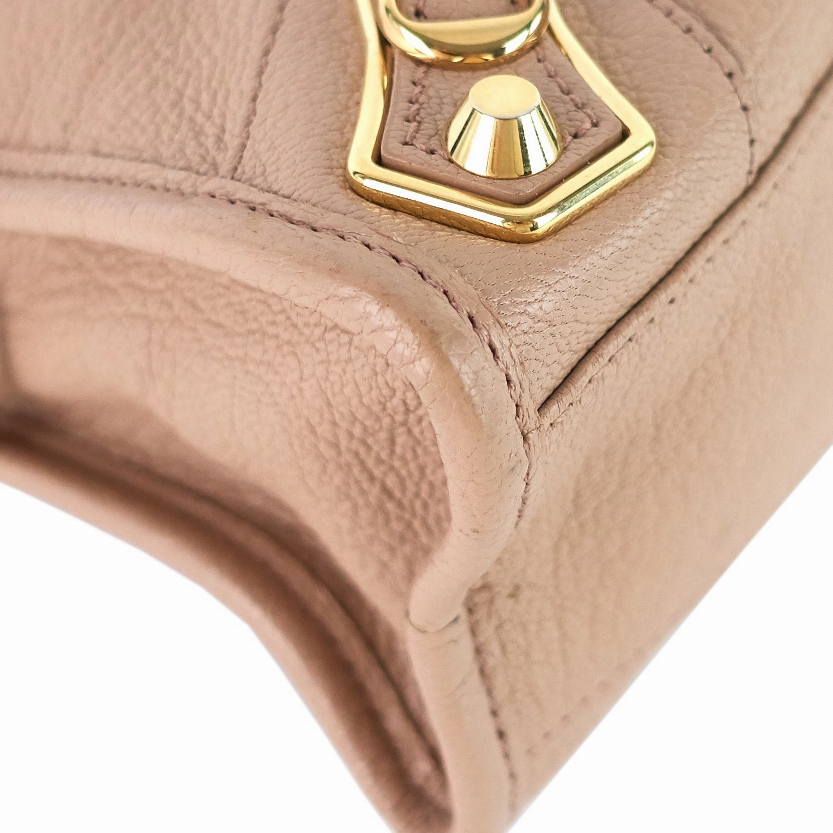 City Mini Metallic Edge Leather Bag