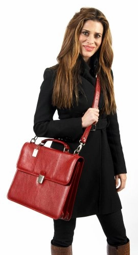 Claire Chase Briefcase, Saddle, One Size