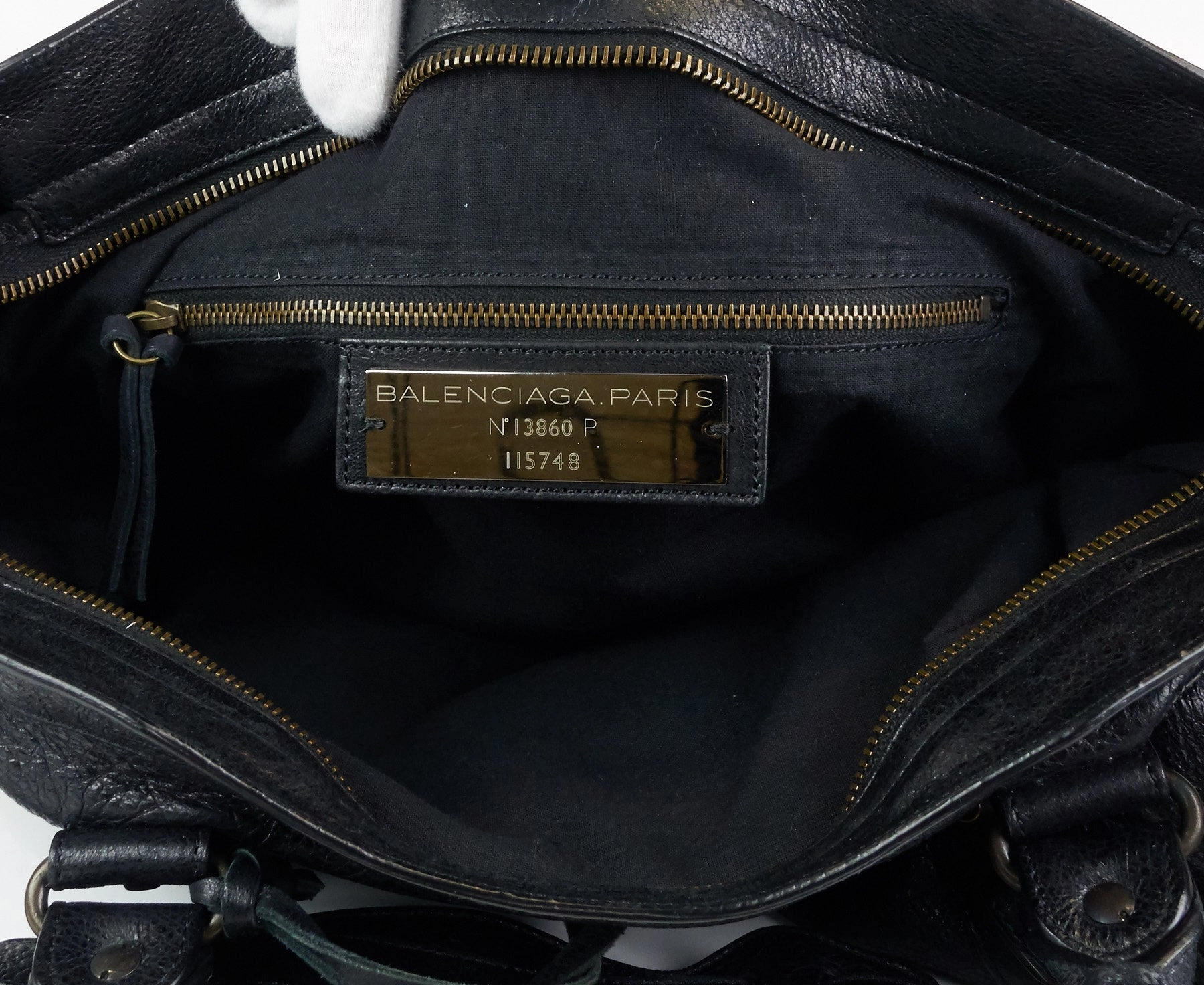 Classic Agneau Leather City Bag
