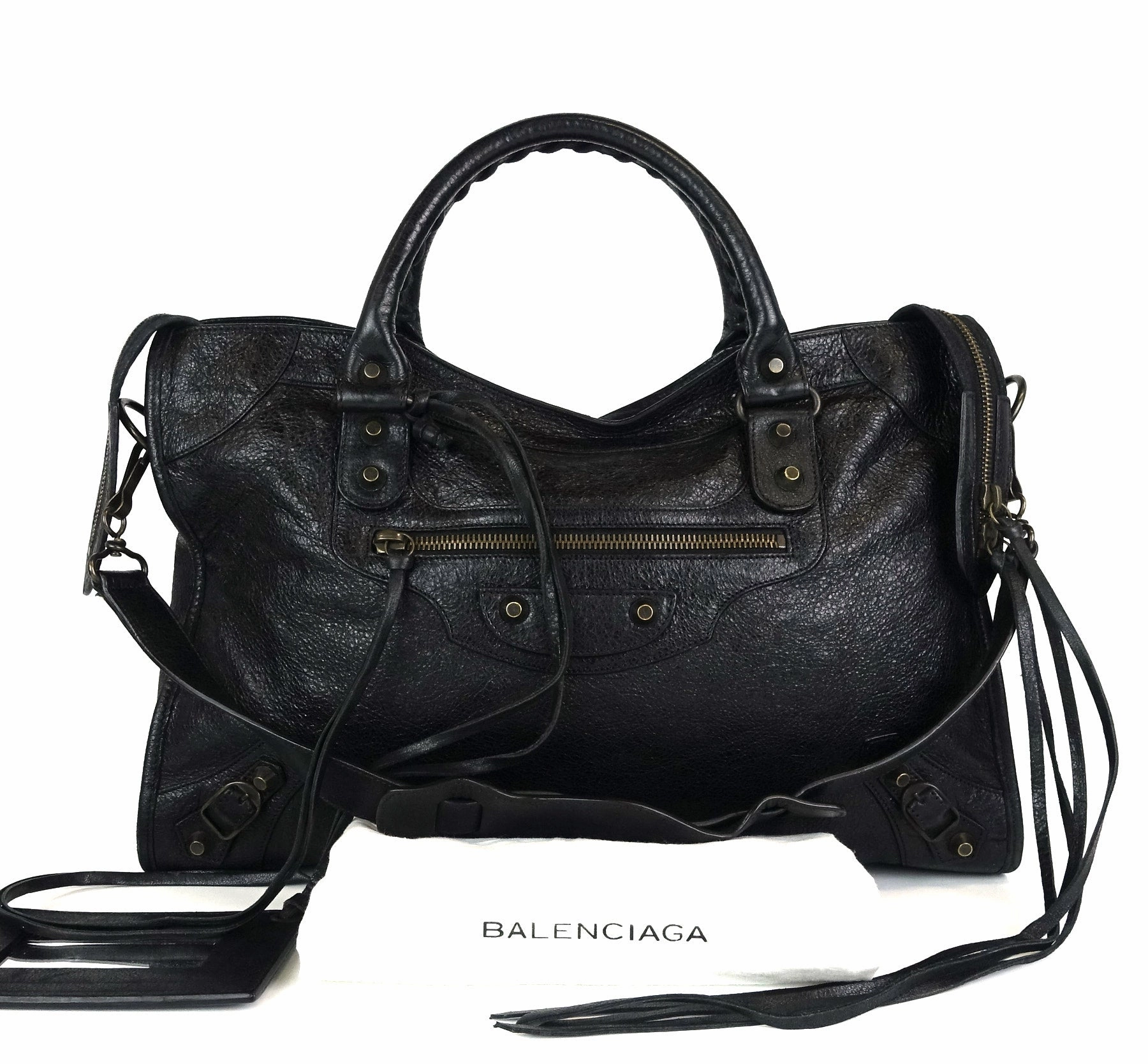 Classic Agneau Leather City Bag