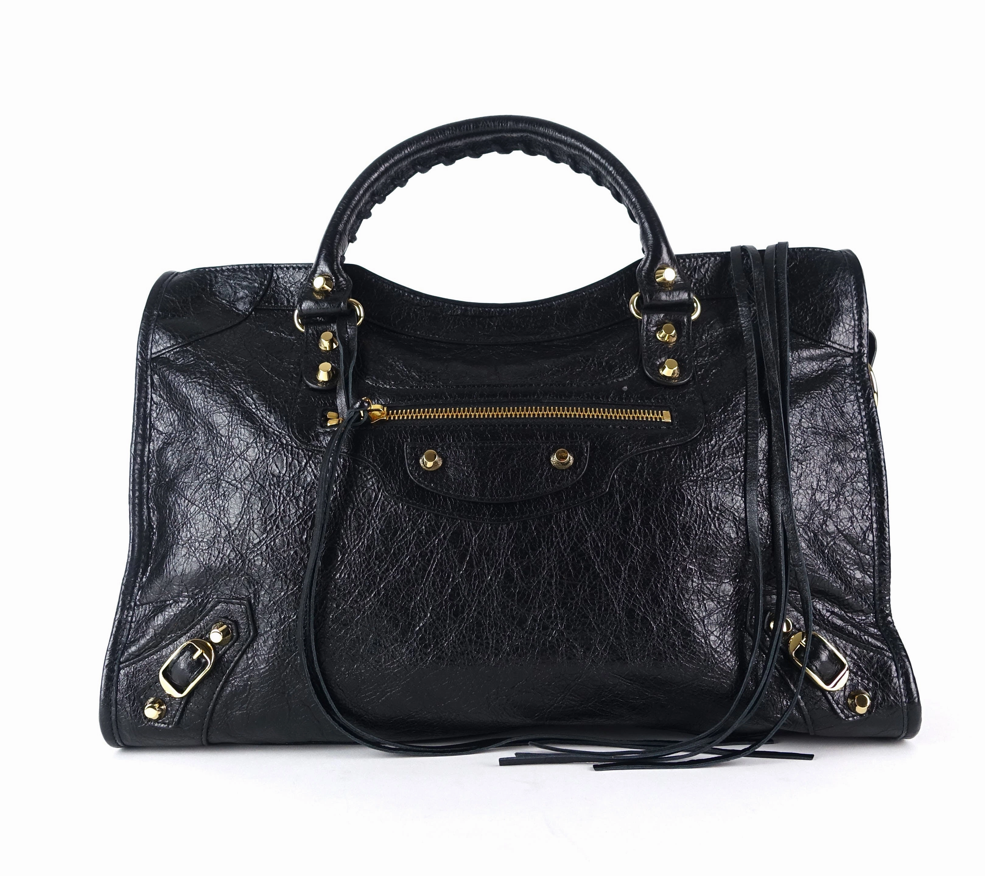 Classic Agneau Leather City Bag