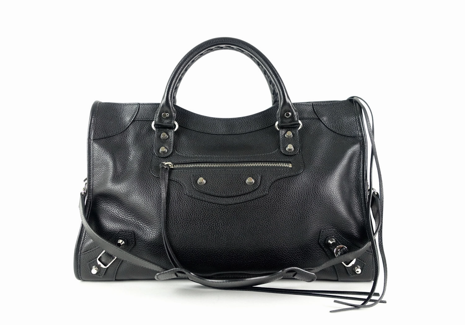 Classic Agneau Leather City Bag