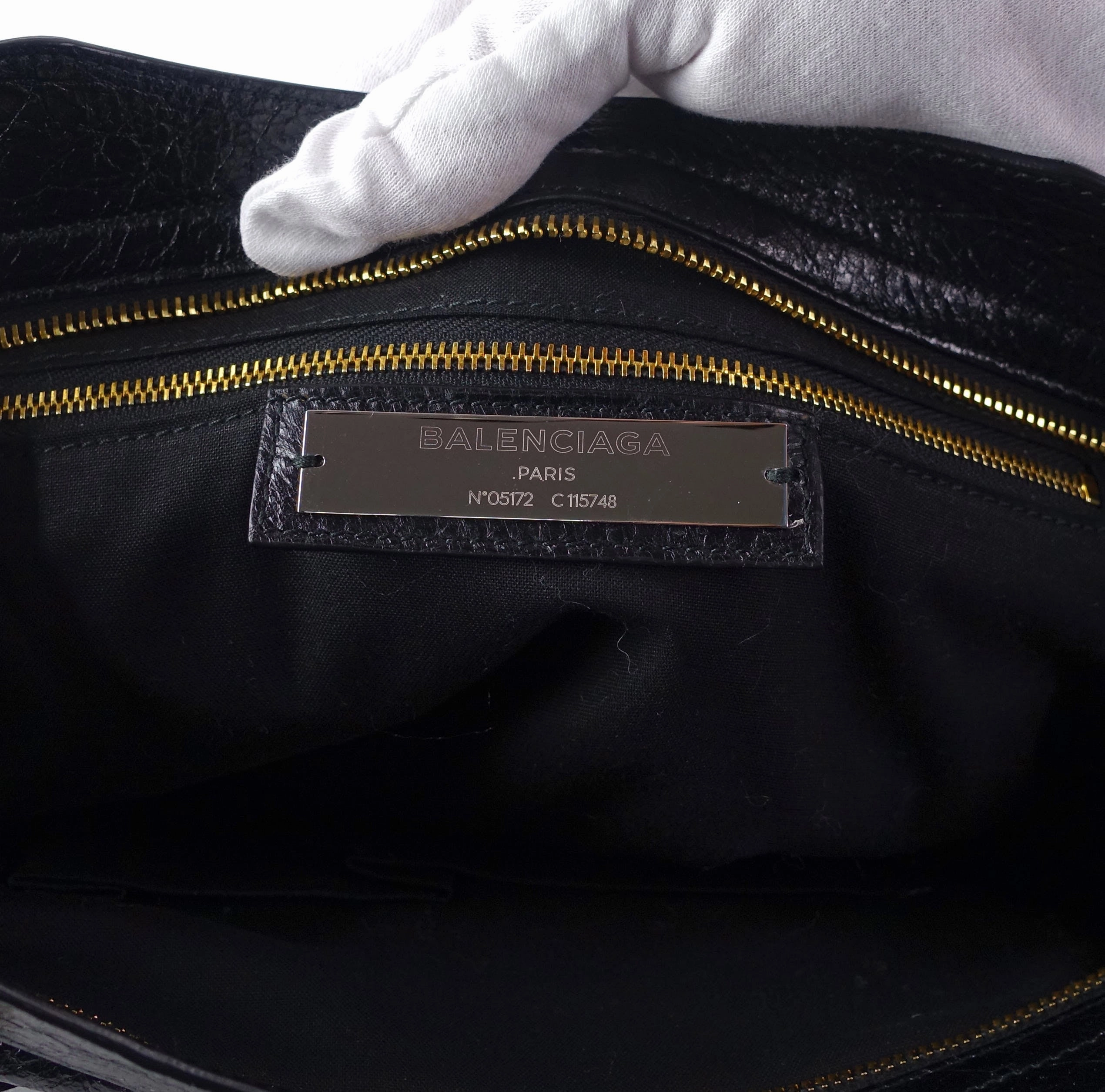 Classic Agneau Leather City Bag