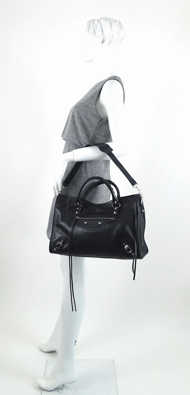 Classic Agneau Leather City Bag
