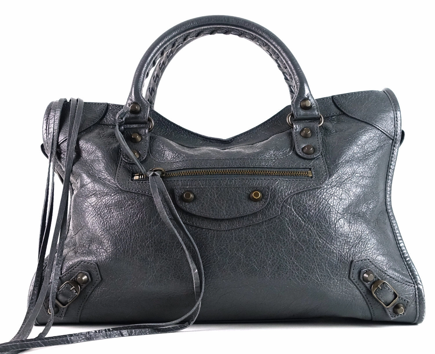 Classic Agneau Leather City Bag