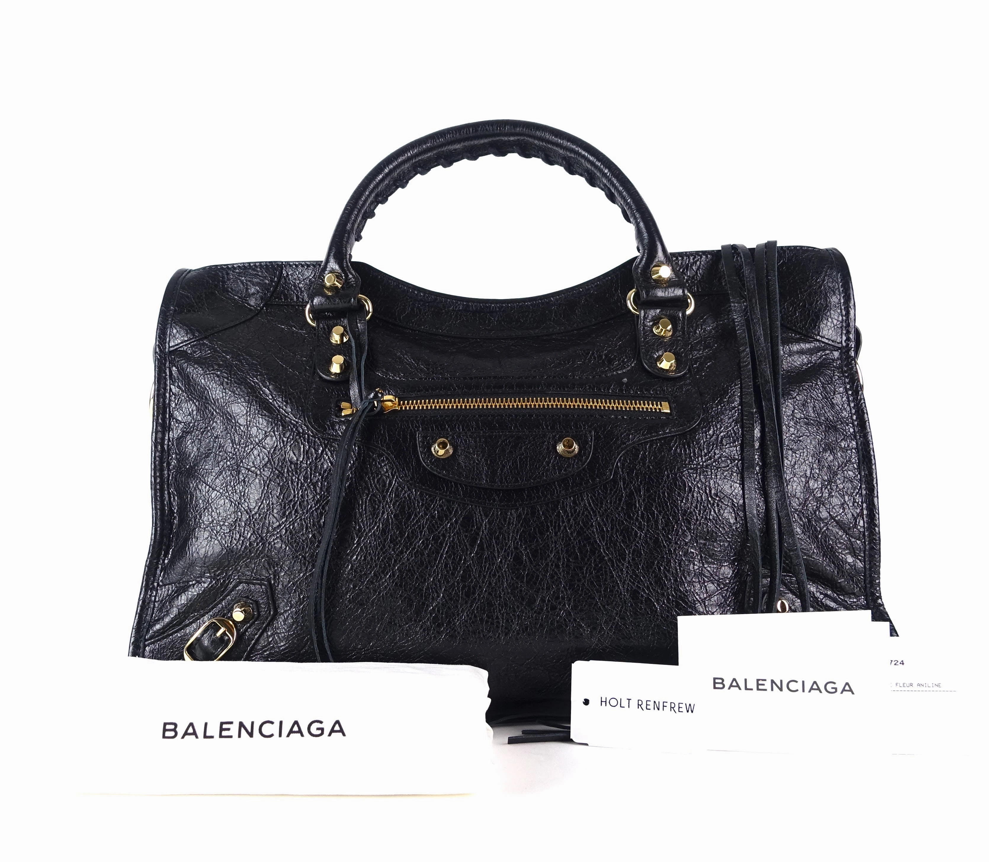 Classic Agneau Leather City Bag