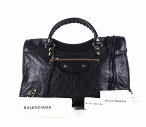 Classic Agneau Leather City Bag